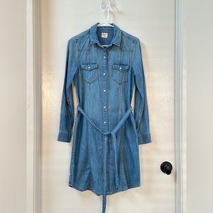 Gap Denim Long Sleeve Dress